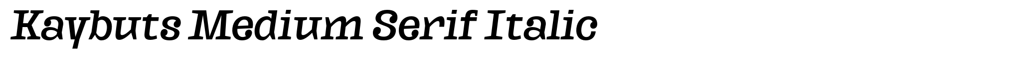 Kaybuts Medium Serif Italic image